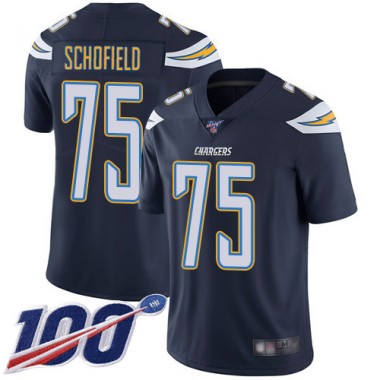 Los Angeles Chargers NFL Football Michael Schofield Navy Blue Jersey Youth Limited #75 Home 100th Season Vapor Untouchable->los angeles chargers->NFL Jersey